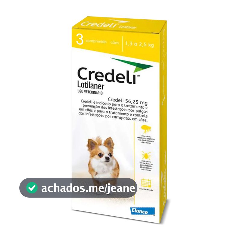 Credeli Antipulgas E Carrapatos 1,3 A 2,5 Kg - 3 comp