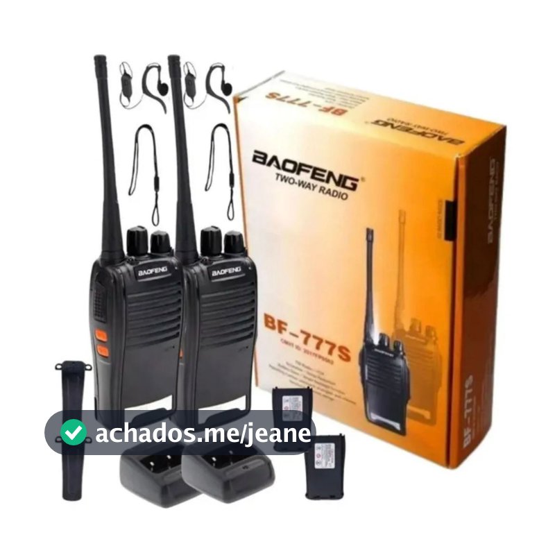 kit 2 rádios comunicador baofeng longo alcance 16 Canais BF 777S Profissional rádio segurança