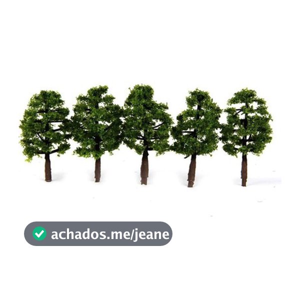Kit de Mini Árvores para Maquetes verde 8cm 10 unidades