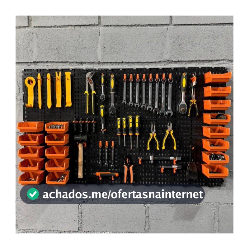 Painel Ferramentas Organizador Perfurado 118x52 + Brindes