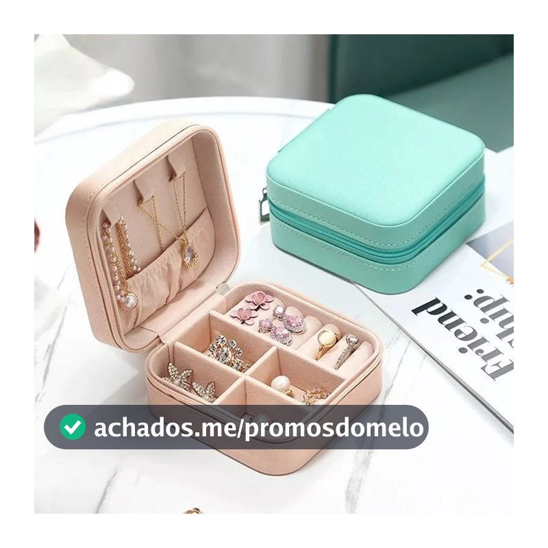 Porta Joia De Bolsa Para Viagem Portátil/ caixa de armazenamento/bolsa/anel/colar