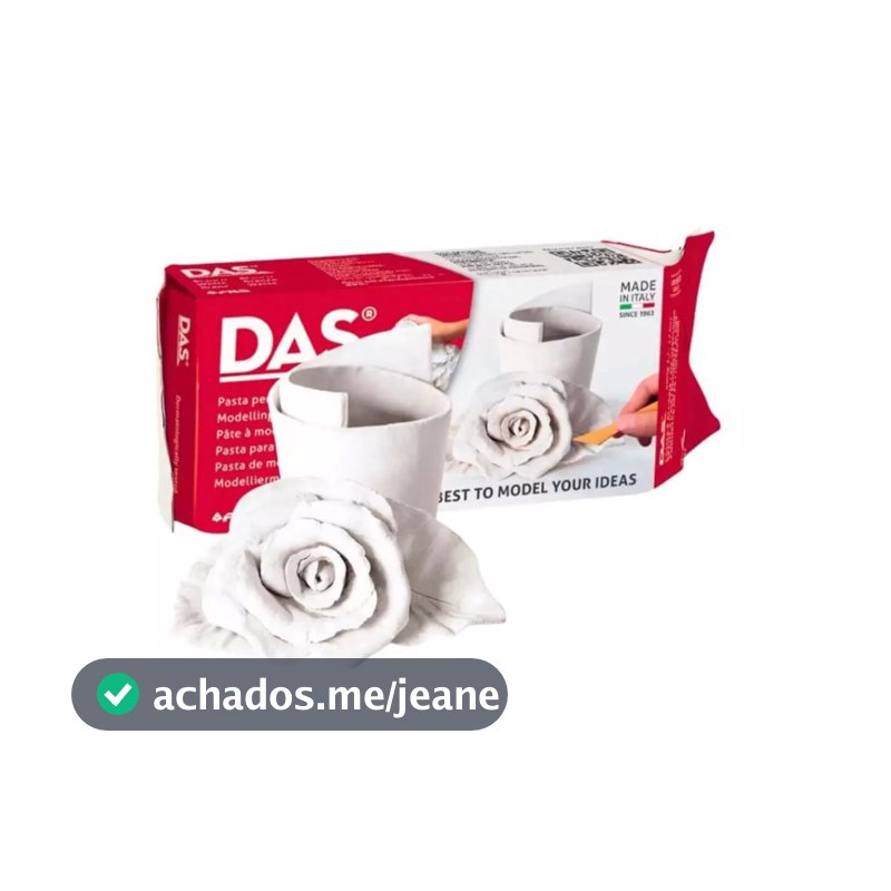 Massa para Modelar Cerâmica Fria (250g, 500g e 1KG) Branca Terracota e Stone - DAS
