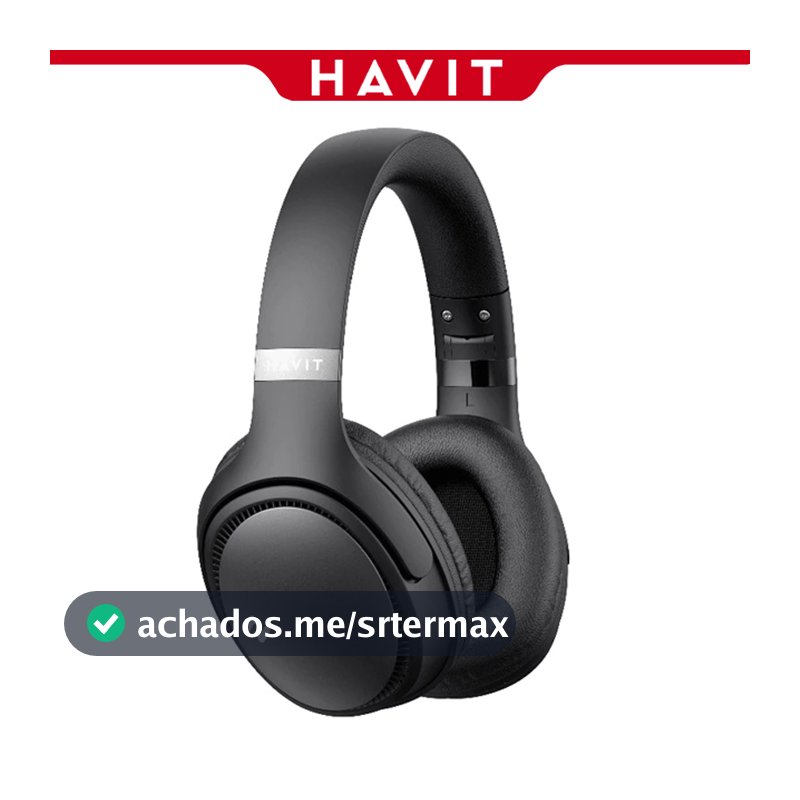 Fone De Ouvido Sem Fio HAVIT H630BT Headphone Gamer Bluetooth 5.3 Multiponto On-ear 3D 55h ENC