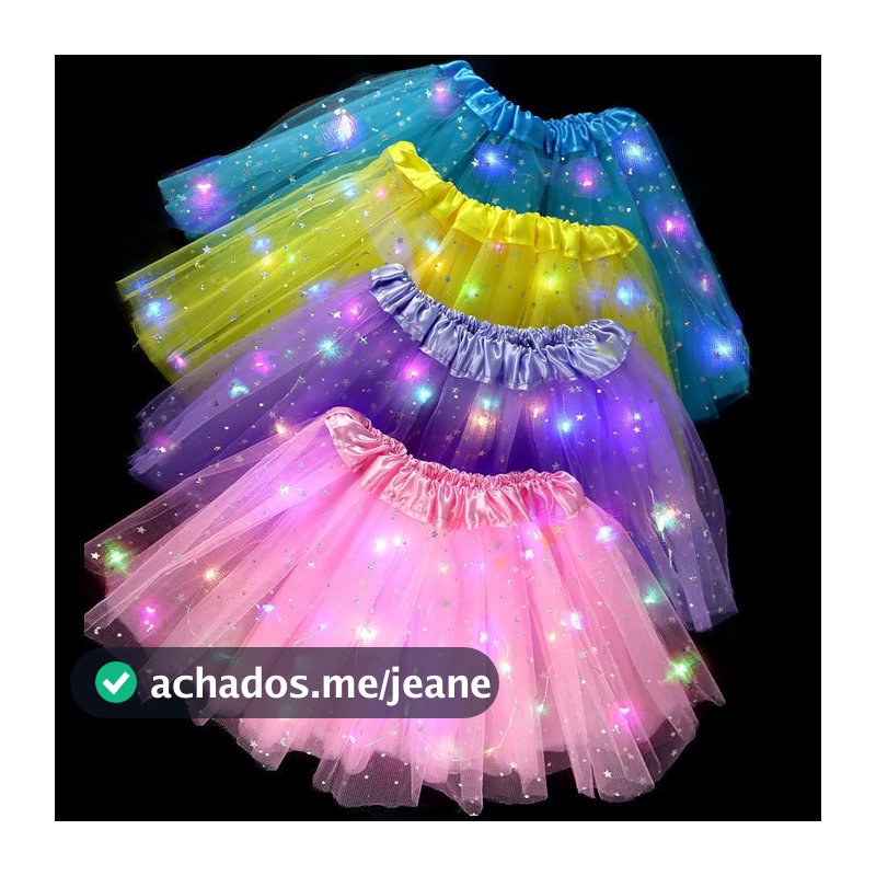 Fantasia Saia Tule COM e SEM LEDs P/festa Carnaval Bailarina e Fantasia - Diversos Modelos