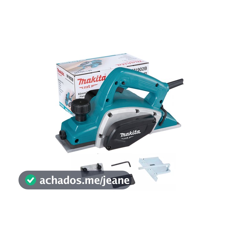 Plaina Elétrica Makita M1902B Profissional 580W 82mm 16000 RPM KIT com Faca e Afiador