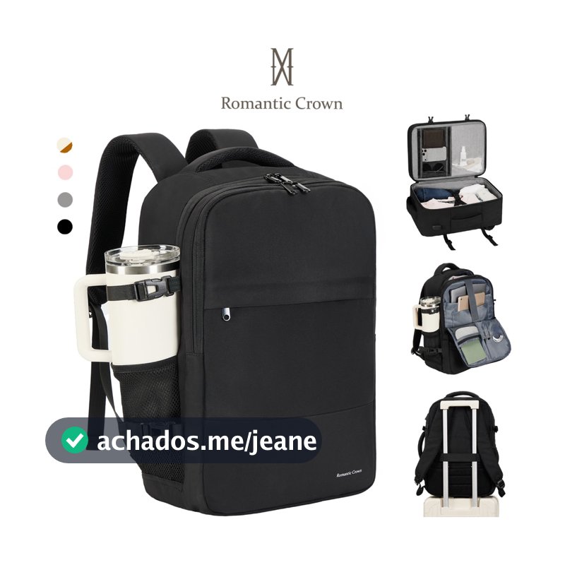 ROMANTIC CROWN Mochila Grande Viagem ,Luxo  Negócios Notebook,Executiva Reforçada ,Impermeável,USB,Escola Trabal,Present