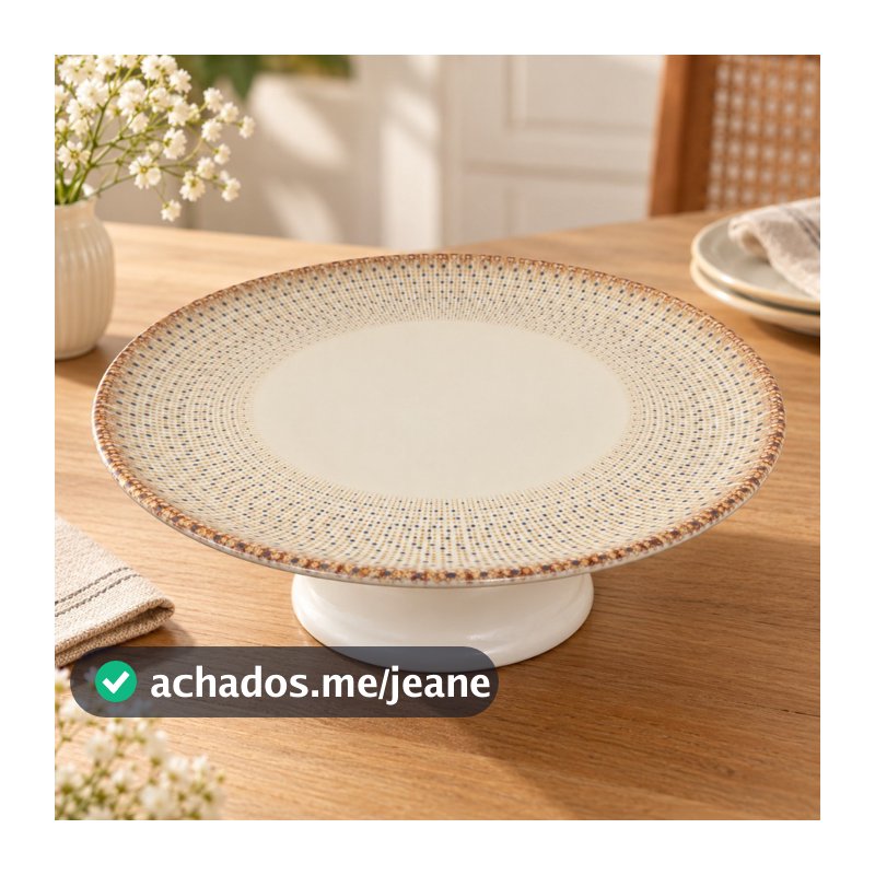 Boleira De Cerâmica Decorativa Para Bolos E Doces Premium