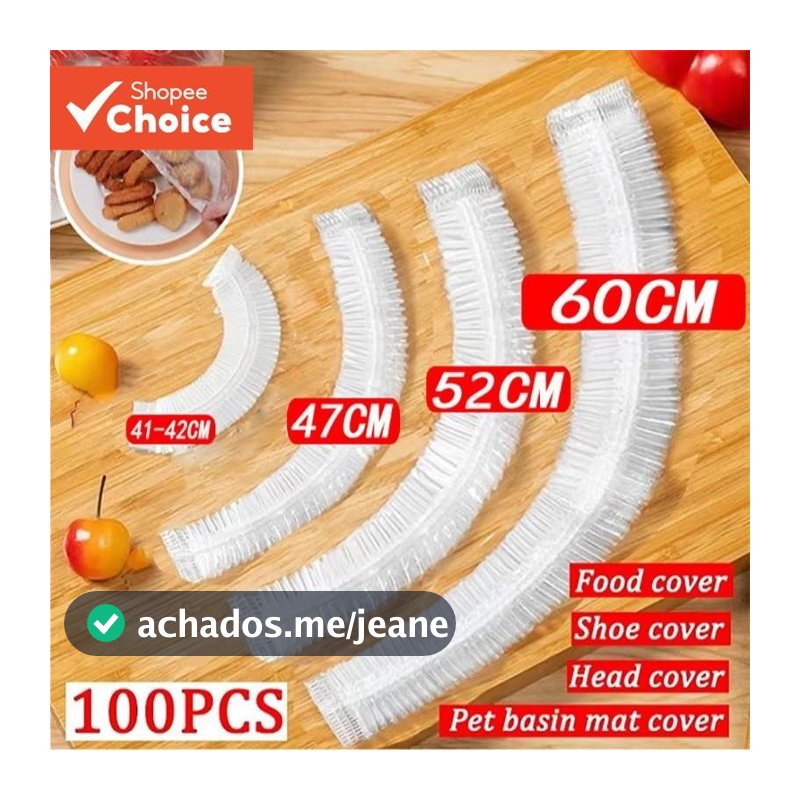 100 Peças Capas Elásticas Para Alimentos Descartáveis Sem BPA Envoltório De Cozinha 42 Cm 52 Adequado Armazenamento De F