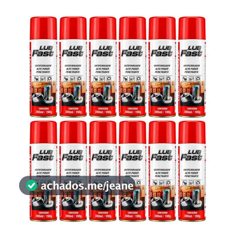 Kit Desengripante Spray 300ml 12 Unidades Te0001161 Lub Fast