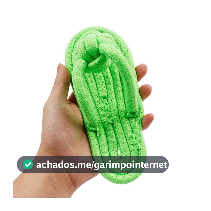 Brinquedo Pet para Cachorro Corda Chinelo Mordedor Resistente Sortido Puxador Divertido Anti Stress