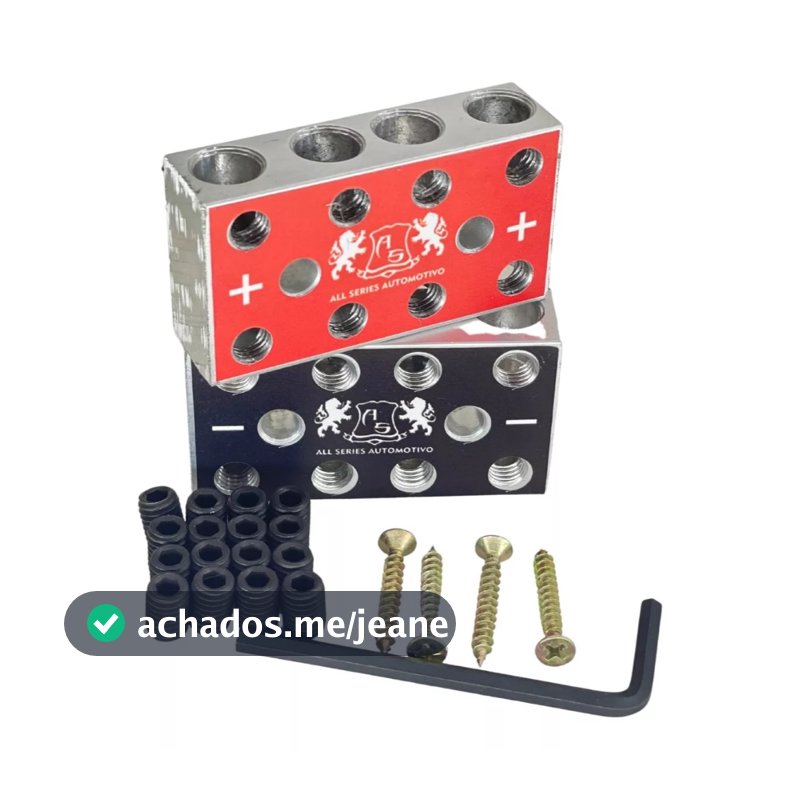 Bloco Distribuidor As 4x4 8vias Barramento Fixa Até 70mm Par