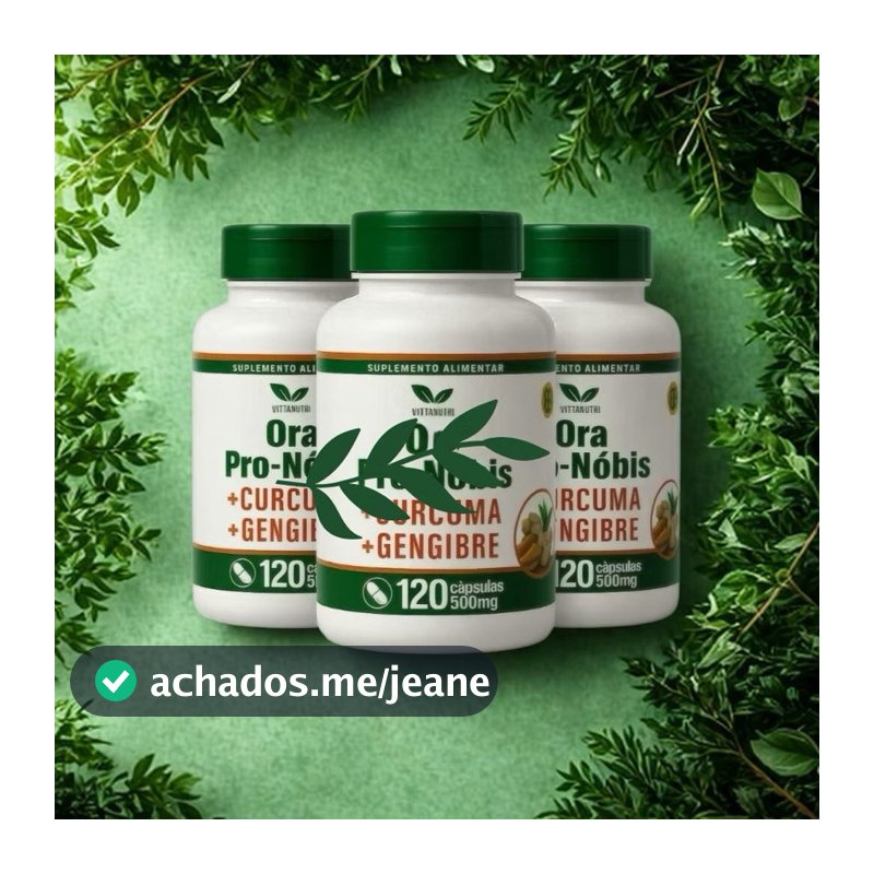 Vittanutri | Kit 3 un Suplemento Alimentar OP.Nob + Cúrcuma e Gengibre 120 Cápsulas 500mg natural