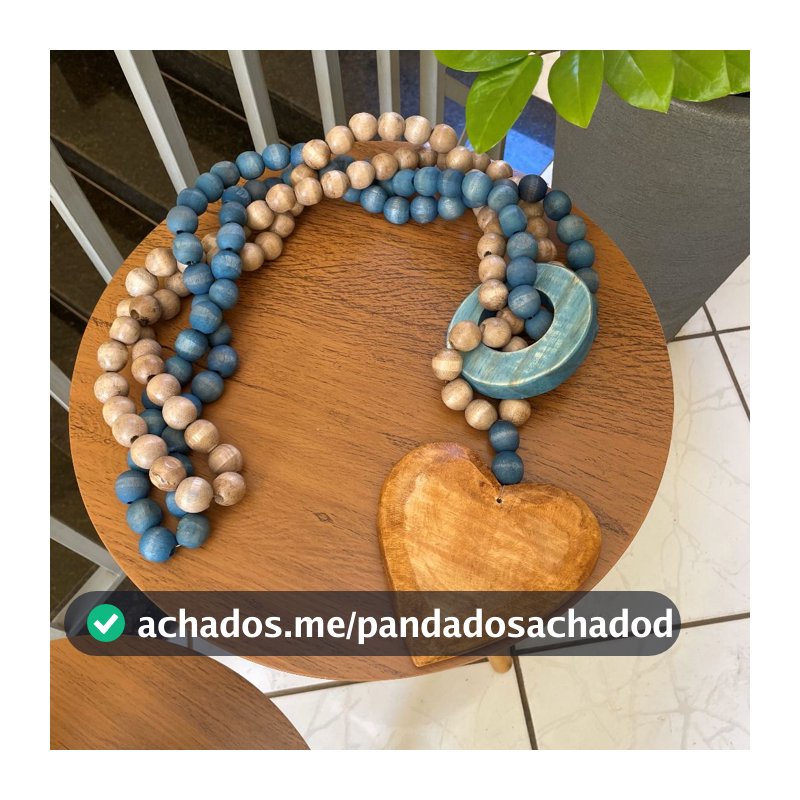 Colar De Mesa Parede Decorativo Em Madeira Ponto De Amor