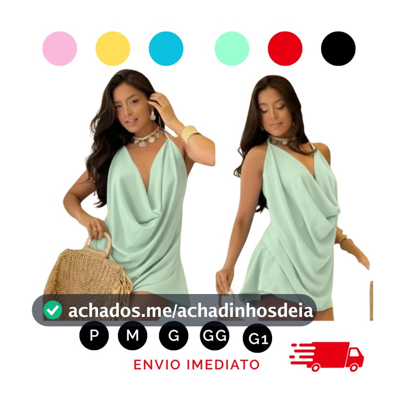 Conjunto decotado feminino verão, Plus, blusa frente única com short saia sexy elegante DUNAS, Plus Sized