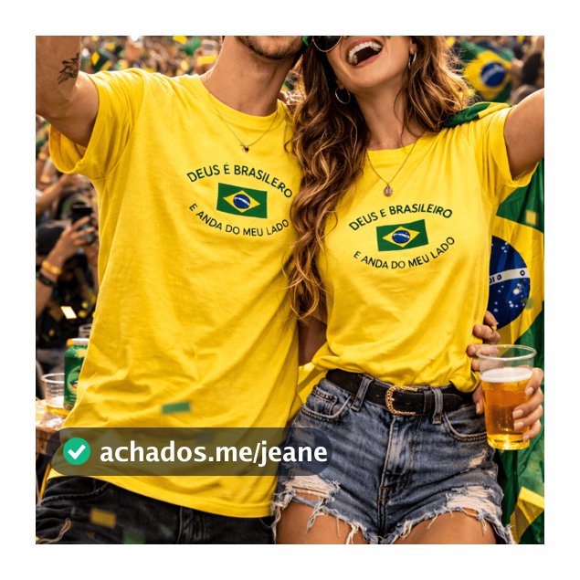 Conjunto Camiseta Kit Casal Brasil Copa Do Mundo Blusa Leve Confortável Brazil 100% Algodão