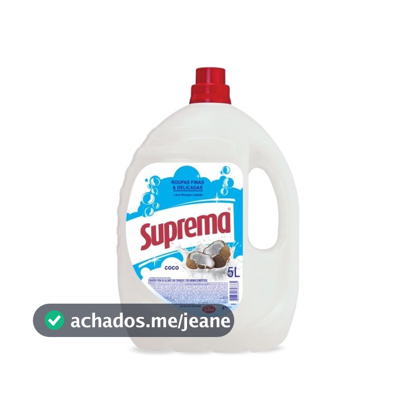 Lava-Roupas Líquido Suprema Coco Roupas Finas e Delicadas 5 Litros