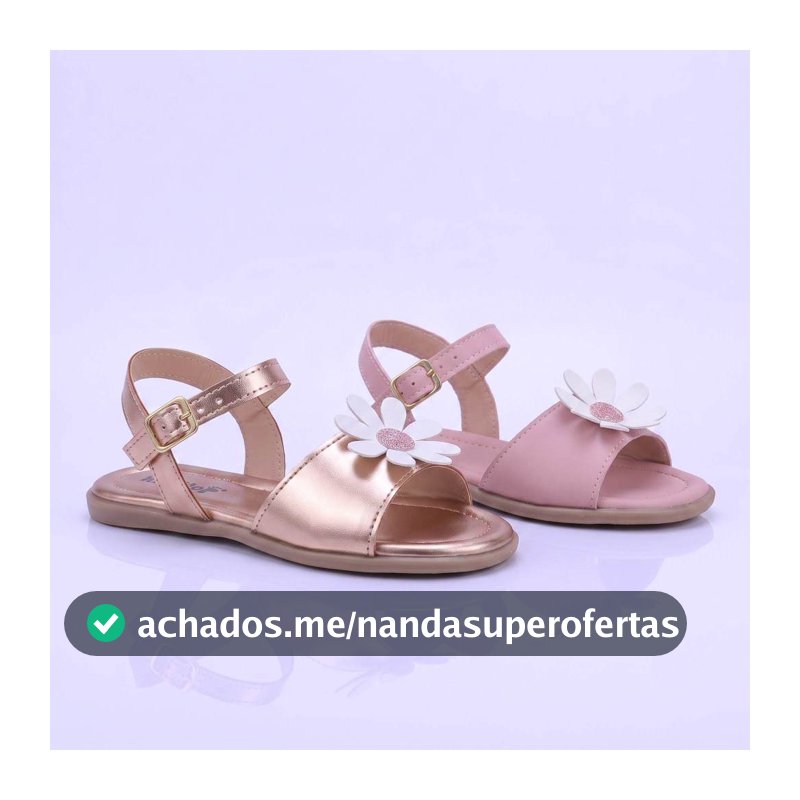 Sandália Menina Infantil Feminina Margarida Leve Confortável Kidstep