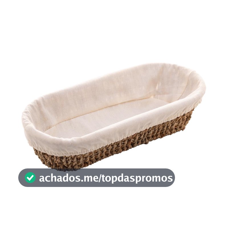 Cesta Oval Wolff de Sisal 28cm x 12cm x 6,5cm