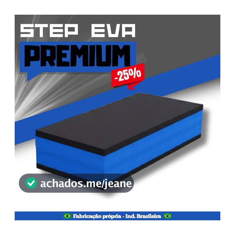 Step em eva Academia 60x28x10cm Exercícios em casa e Ginastica Aeróbico yoga