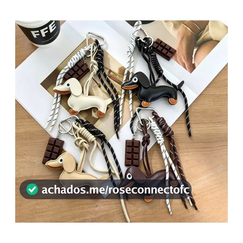 Chaveiro De Cachorro De Salsicha ,Gato com Laço Decorativo Para Mochilas ,Chaves Do Carro ,Toque Delicado Presente