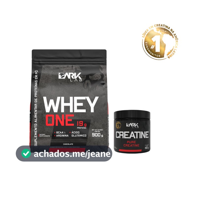 Kit Whey Protein One Refil 900g + Creatina Monohidratada 100% Pura 150g - Dark Lab