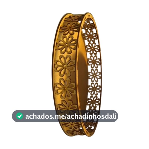 BANDEJA FLORAL GRANDE, EM MDF CRU