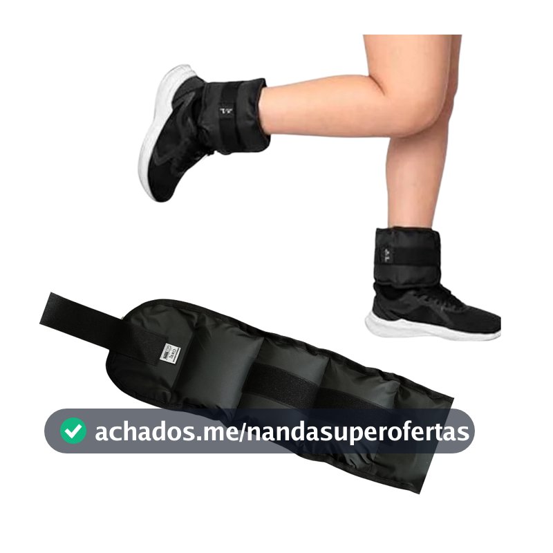 Caneleira Tornozeleira de Peso UNIDADE de 500G 1KG 2KG 3KG 4KG 5KG Preta Rosa Exercício Musculação Fisioterapia Academia