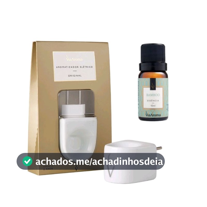 Aromatizador Elétrico de Ambiente Original Bivolt Via Aroma - Aromaterapia - Escolha o Seu