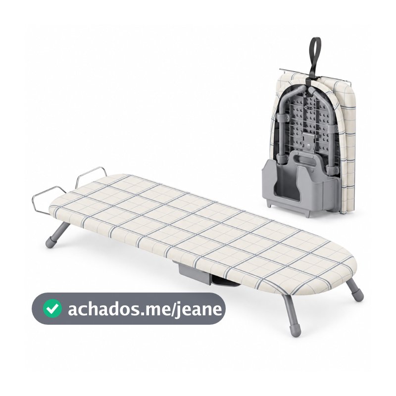LUMAI Tábua de Passar Roupa Ferro de Mesa Passadeira Oxford Portátil Dobrável com Suporte para Ferro