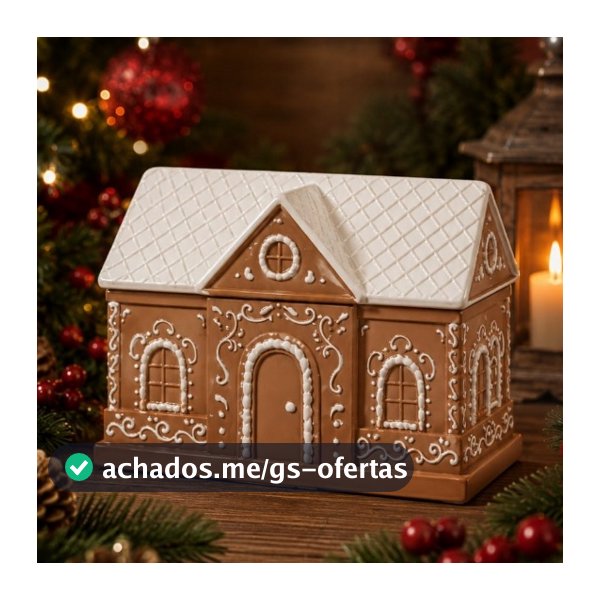 Casa Ginger G - Natal telhado com Neve - bomboniere decoração cozinha etc