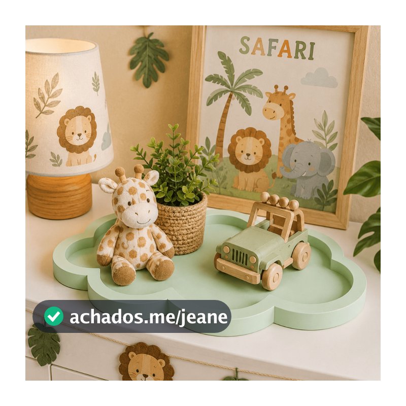 Bandeja Decorativa Nuvem Kit Higiene Bebe Decoração Mdf