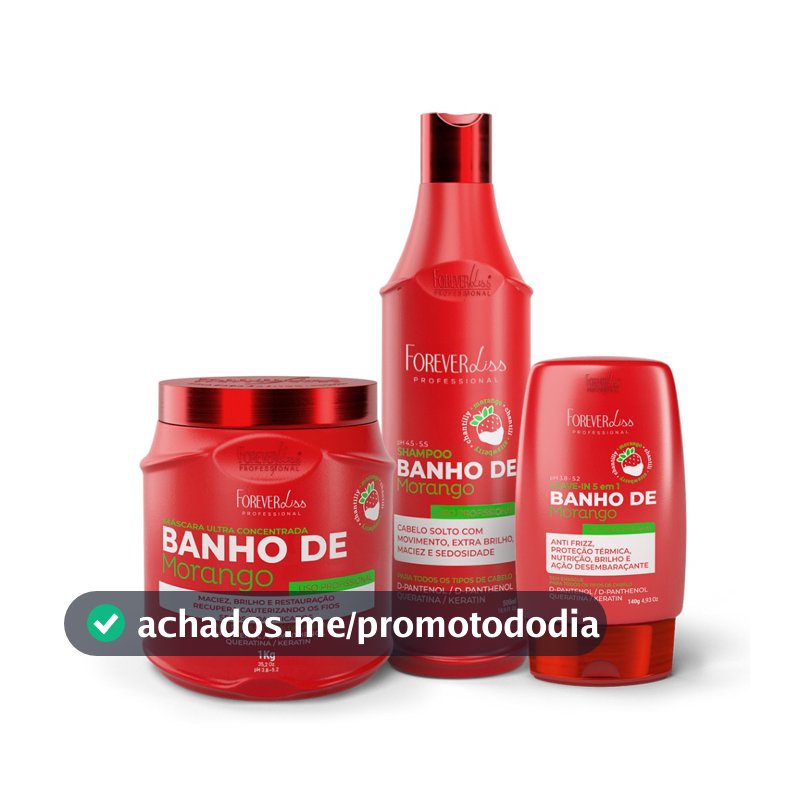 Kit Banho De Morango Forever Liss