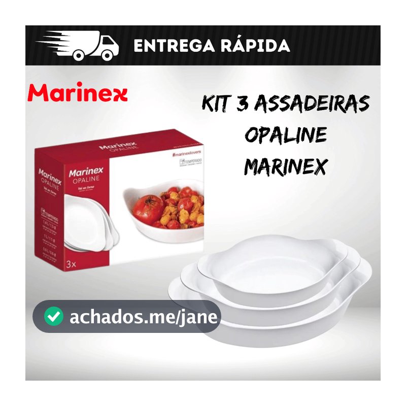 KIT 3 ASSADEIRAS OPALINE MARINEX - NADIR