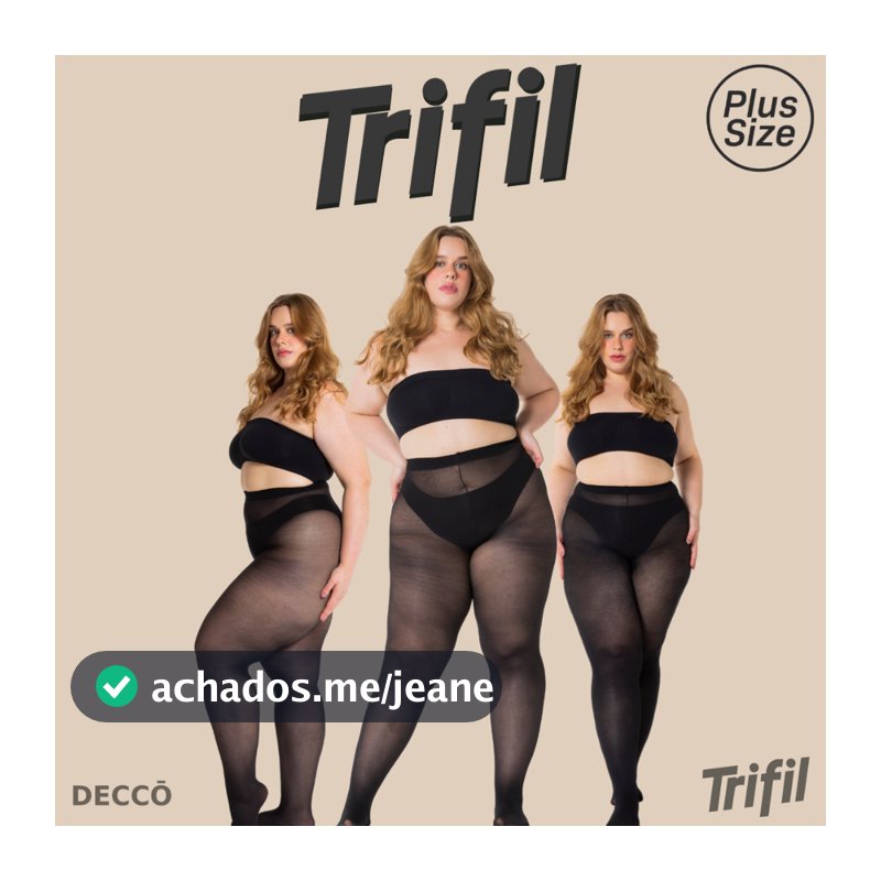 2 Meia Calca Trifil Fio 80 Opaca Grossa Adulto Feminina Classica Resistente e Duravel Plus Size
