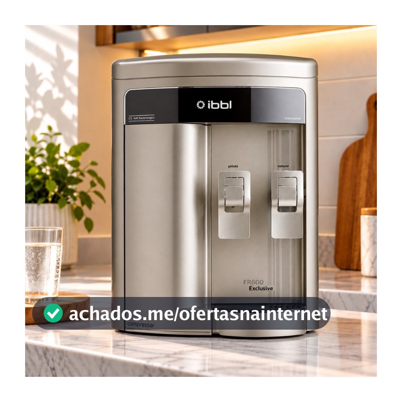 Purificador de Água IBBL FR600 Exclusive Prata Compressor 127V Água Gelada e Natural