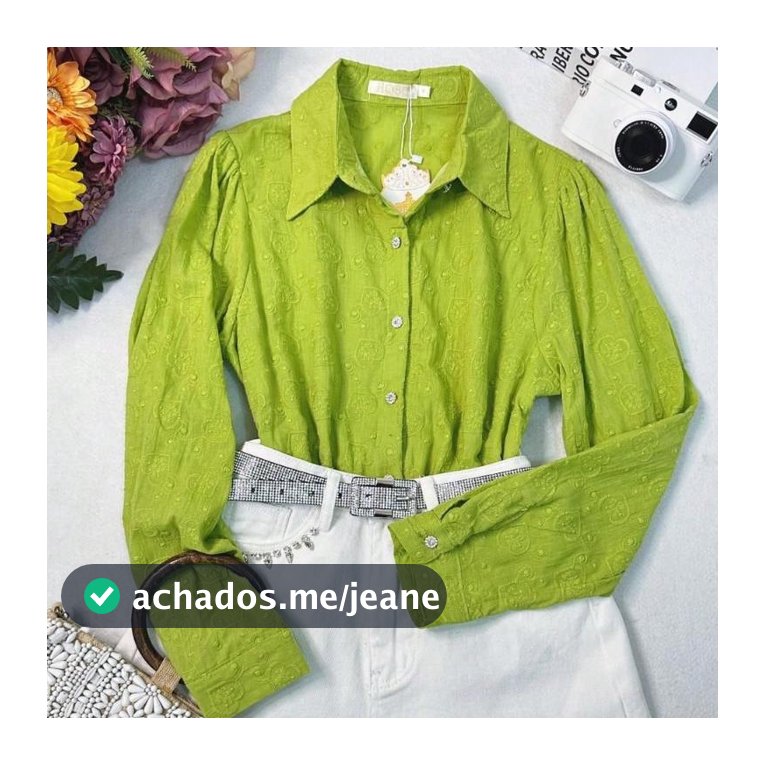 Camisa Social Bordada Manga Longa Y1655