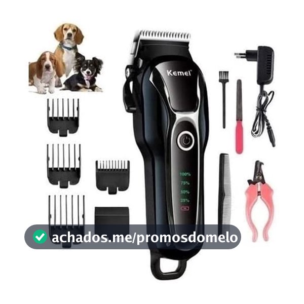 Maquina Tosa Cães E Gatos Profissional aparador de pelos pets original kemei 1991 - 100/220v  bivolt