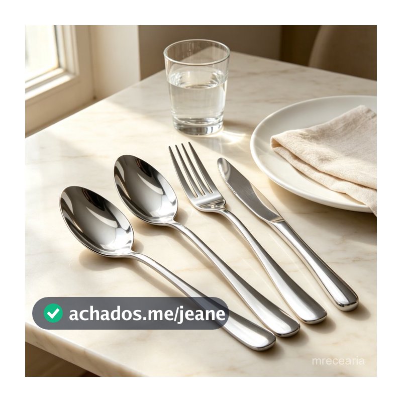 18 Pcs Talheres Garfo Faca Colher Acabamento Prateado Visual Elegante Para Mesa De Jantar Residencial E Restaurante