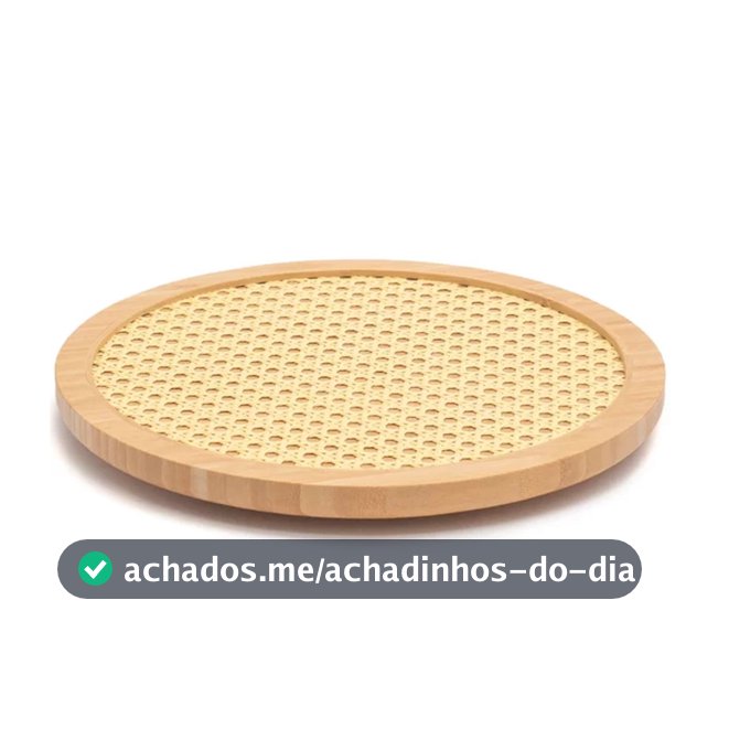 Bandeja Giratória Wolff de Bambu com Fundo em Treliça 30cm