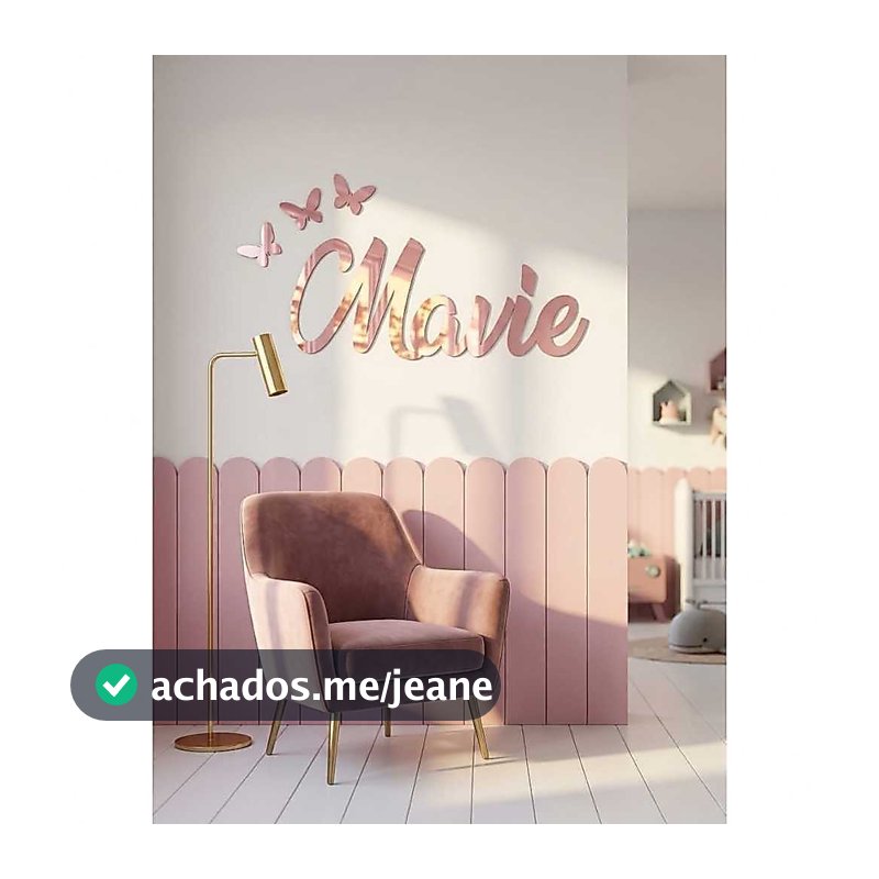 Letreiro Personalizado em Acrílico Espelhado - Objetos Decoração Quarto Menina - Decoração Elegante