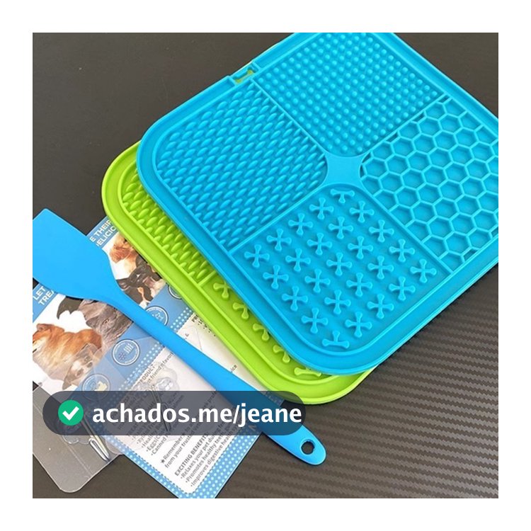 Tapete Multiuso Pet – Comedouro Lento Lamber, Comida Pastosa e Banho
