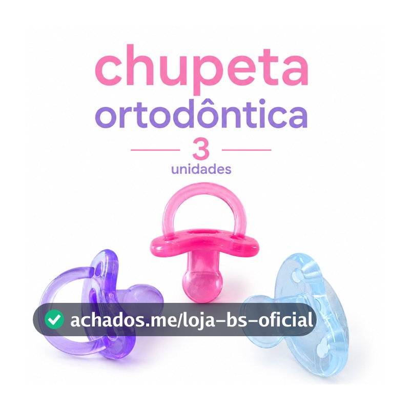 Kit 3 Chupetas de Silicone Pepeta Orto Fase 2 Menina 0125