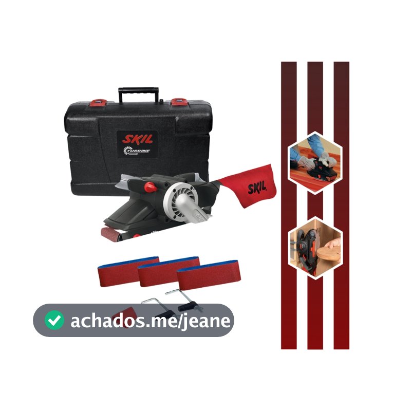 Lixadeira de Cinta Modelo 7640, Potência de 900W Com Maleta e Acessórios Skil