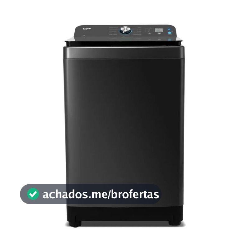 Máquina de Lavar 14 Kg Philco Preto PLR14B 12 Programas de Lavagem