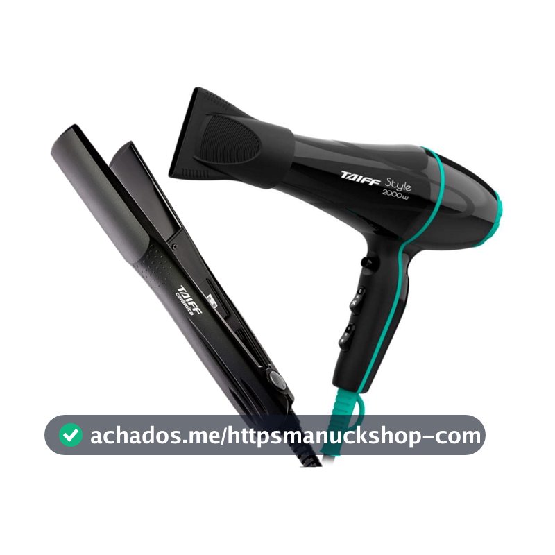 Kit Taiff Secador Taiff Style 2000W Profissional Prancha Taiff Cerâmica 180ºC