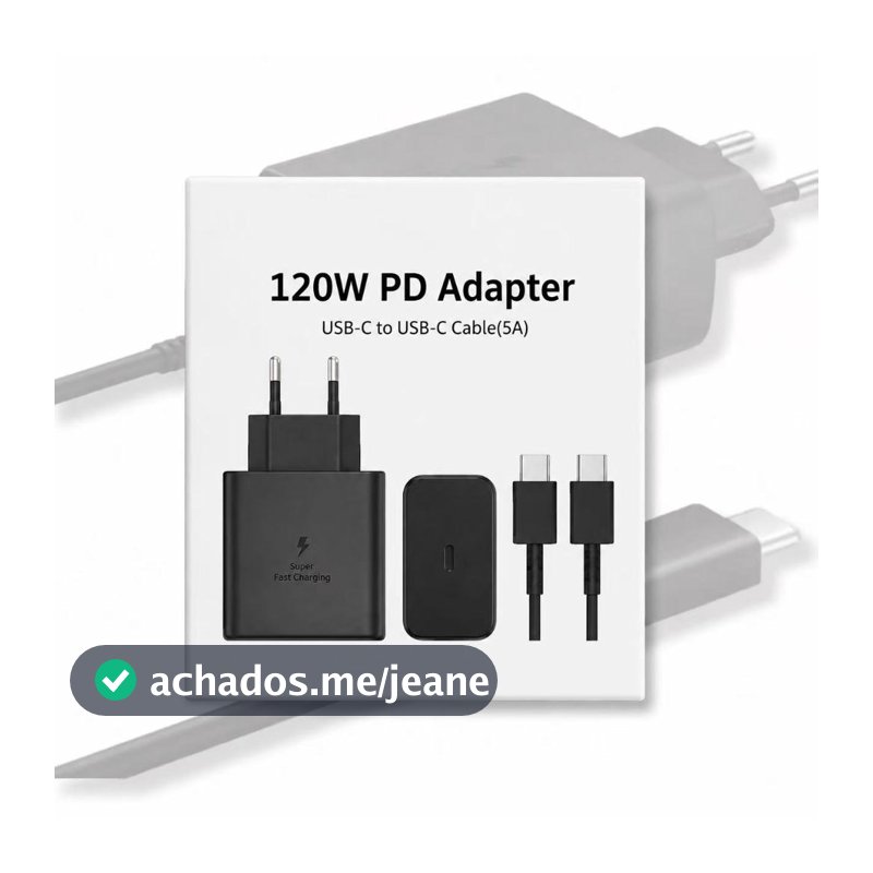 Carregador De Celular Turbo 120W Model-Original Tipo-C Tipo-C  | Ultra-Rápido e Seguro