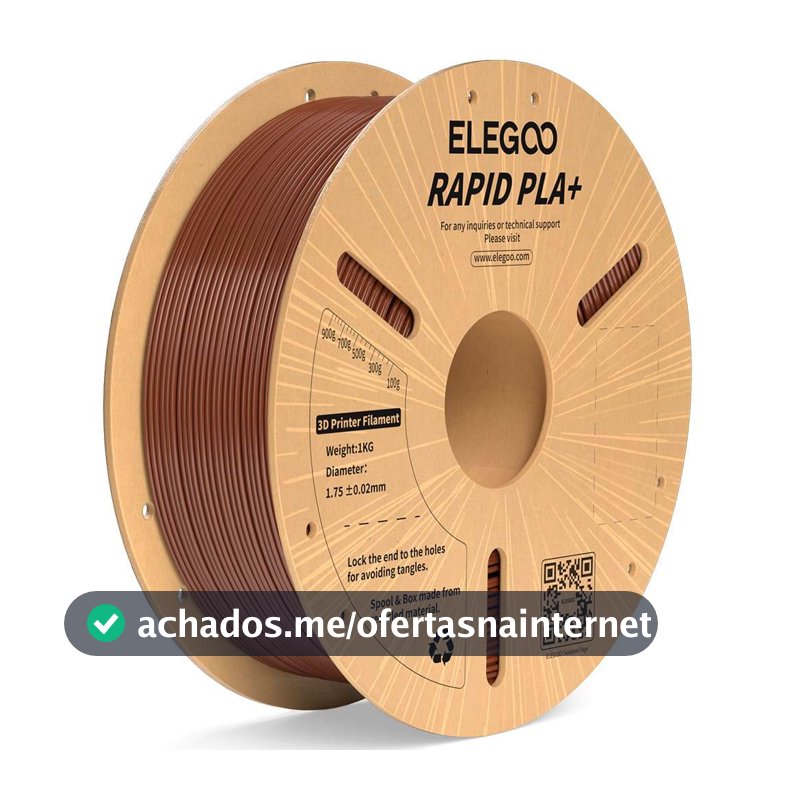 Filamento Elegoo RAPID PLA+ 1.75mm 1Kg Marrom