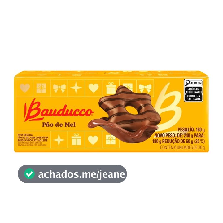 Pão de Mel Bauducco Com 6 Unidades De 30g
