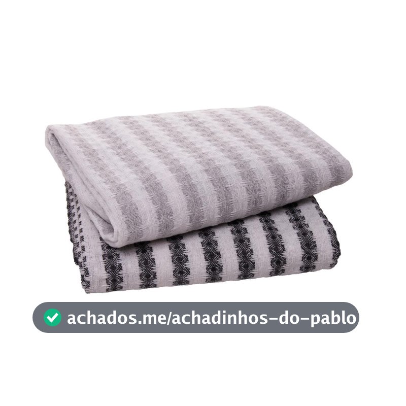 Jogo 2 Panos de Prato Lyor Verona 60x40cm 100% Algodão Cinza e Branco Alta Absorção Cozinha Sofisticada Decorações Ideal