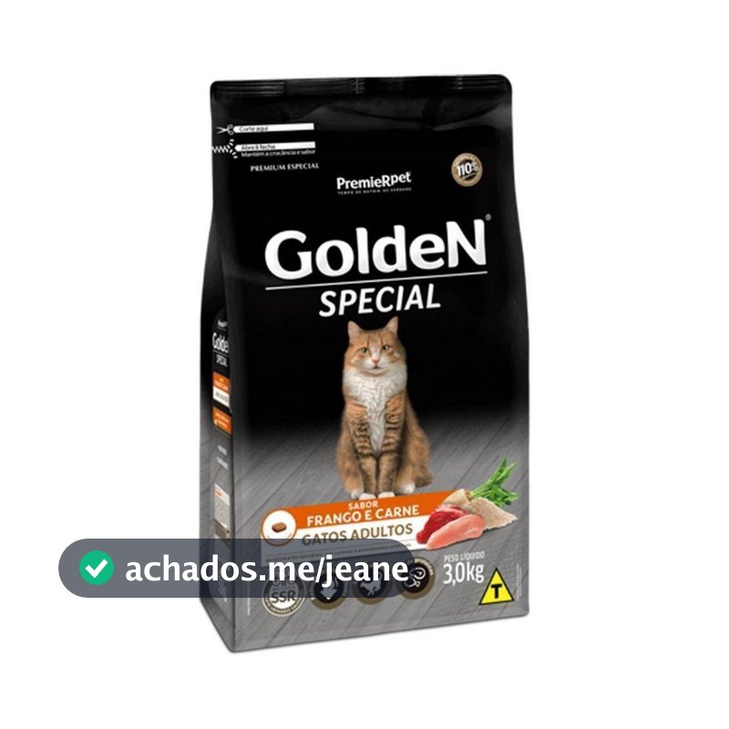 Ração Golden Special para Gatos Adultos Sabor Frango e Carne 3kg